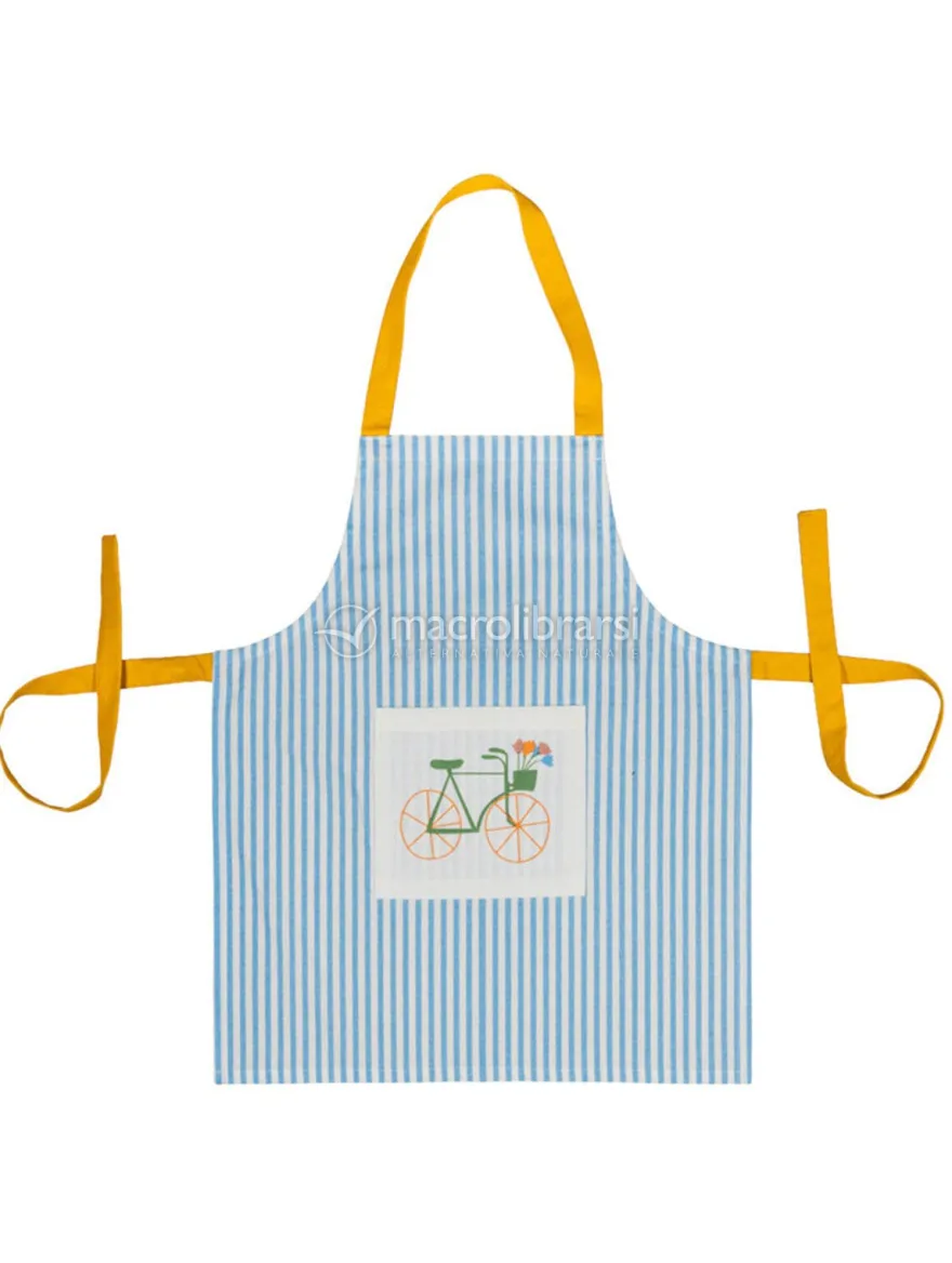 Grembiule per Bambini in Cotone Bio Velobloom - Blu