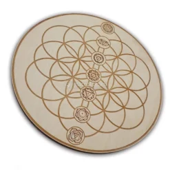 Griglia per Cristalli - Fiore della Vita + 7 Chakra