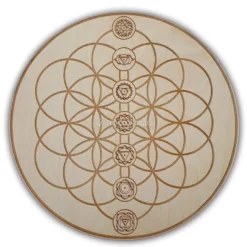 Griglia per Cristalli - Fiore della Vita + 7 Chakra