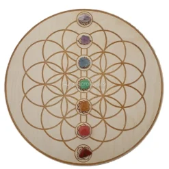 Griglia per Cristalli - Fiore della Vita + 7 Chakra
