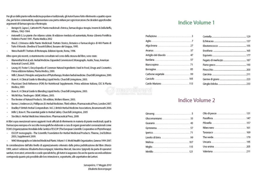 Guida Bibliografica ai più Noti Fitoterapici - Vol.1 e 2