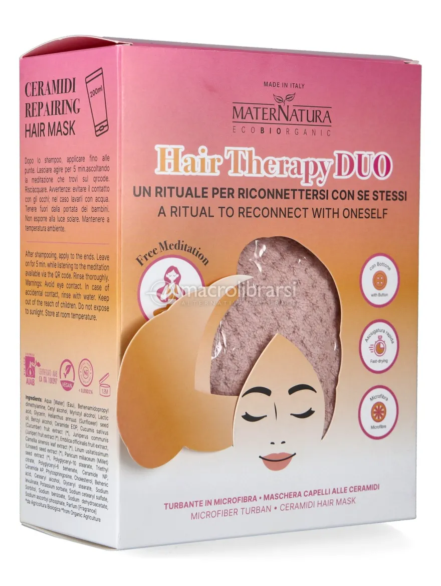 Hair Therapy Duo Box con Maschera Capelli alle Ceramidi e Turbante