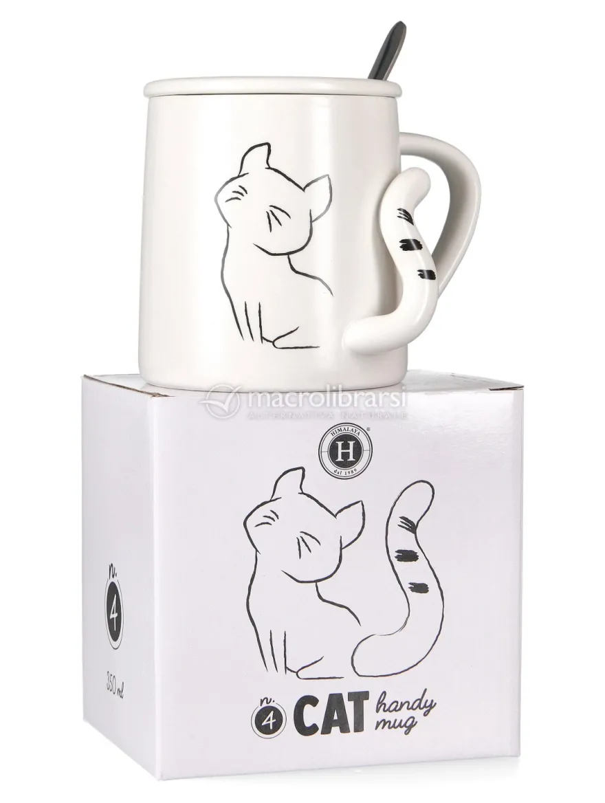 Handy Mug Cat - Tazza in Ceramica con Cucchiaino - Modello 4