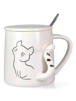 Handy Mug Cat - Tazza in Ceramica con Cucchiaino - Modello 4