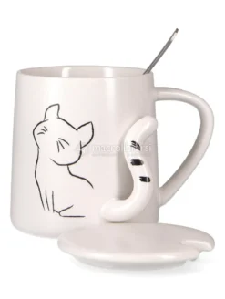 Handy Mug Cat - Tazza in Ceramica con Cucchiaino - Modello 4