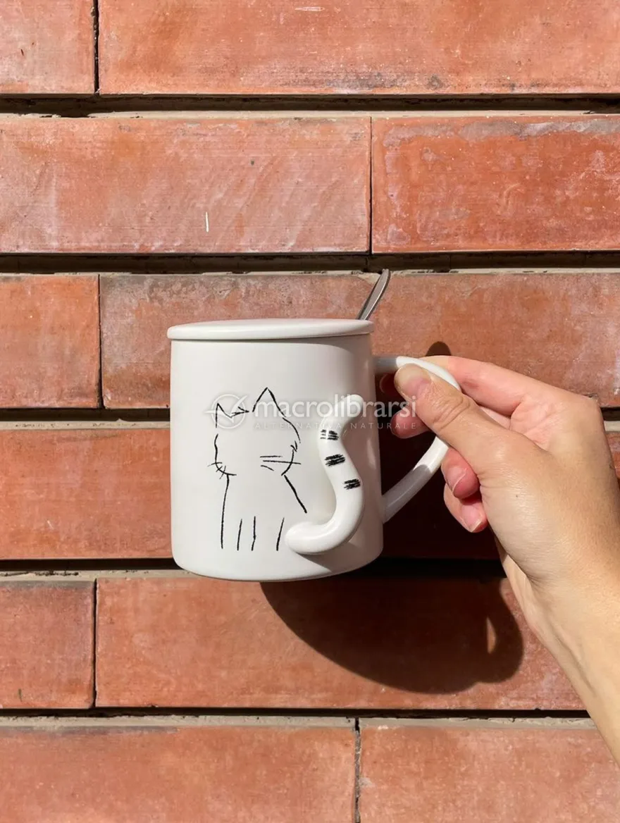 Handy Mug Cat - Tazza in Ceramica con Cucchiaino - Modello 4