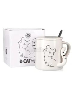 Handy Mug Cat - Tazza in Ceramica con Cucchiaino - Modello 4