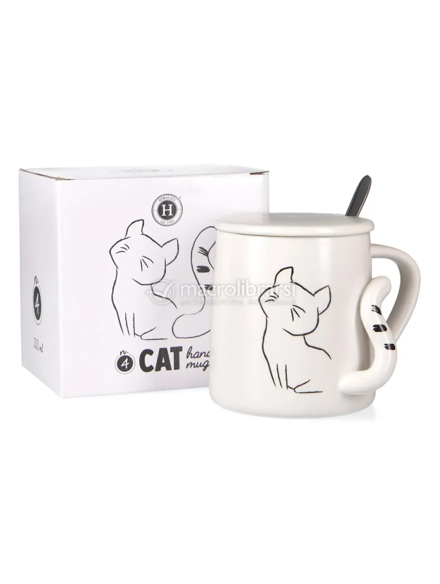 Handy Mug Cat - Tazza in Ceramica con Cucchiaino - Modello 4