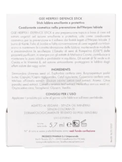 Herpex1 Defence - Stick Labbra Emolliente e Protettivo