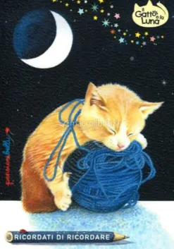 Il Gatto e la Luna - Miniblocco con Calamita