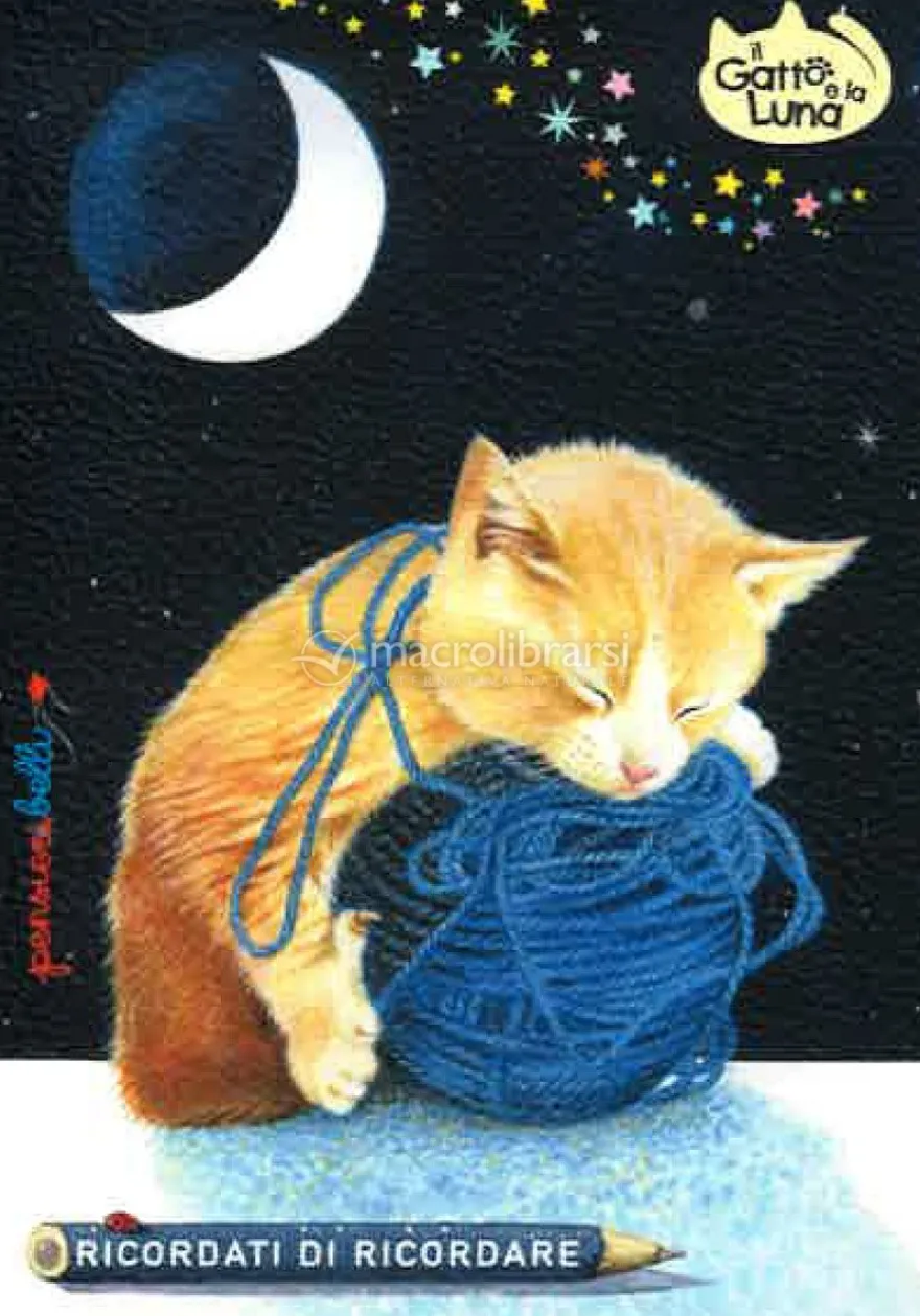 Il Gatto e la Luna - Miniblocco con Calamita