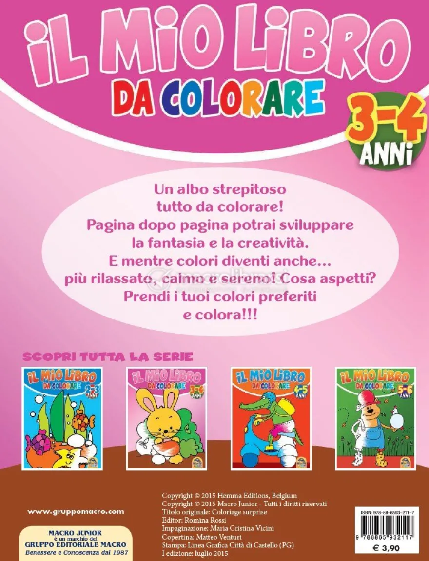 Il Mio Libro da Colorare - 3/4 Anni