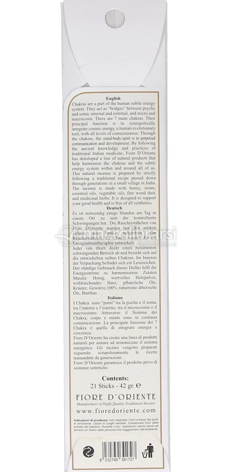 Incensi Chakra - 7 Fragranze
