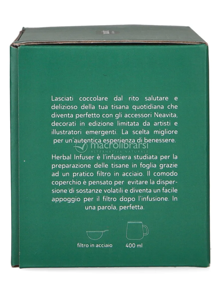 Infusiera in Ceramica con Filtro in Acciaio "Rituali Botanici" - Ottanio - 400 ml