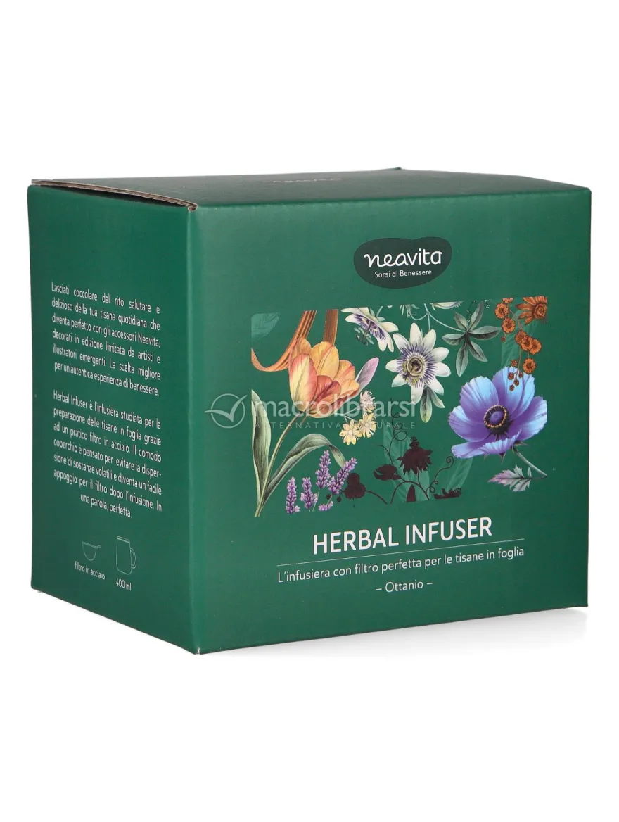 Infusiera in Ceramica con Filtro in Acciaio "Rituali Botanici" - Ottanio - 400 ml