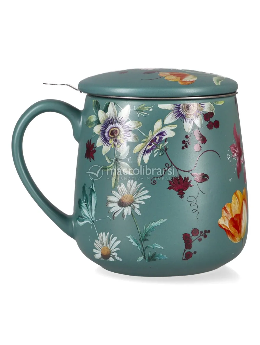 Infusiera in Ceramica con Filtro in Acciaio "Rituali Botanici" - Ottanio - 400 ml