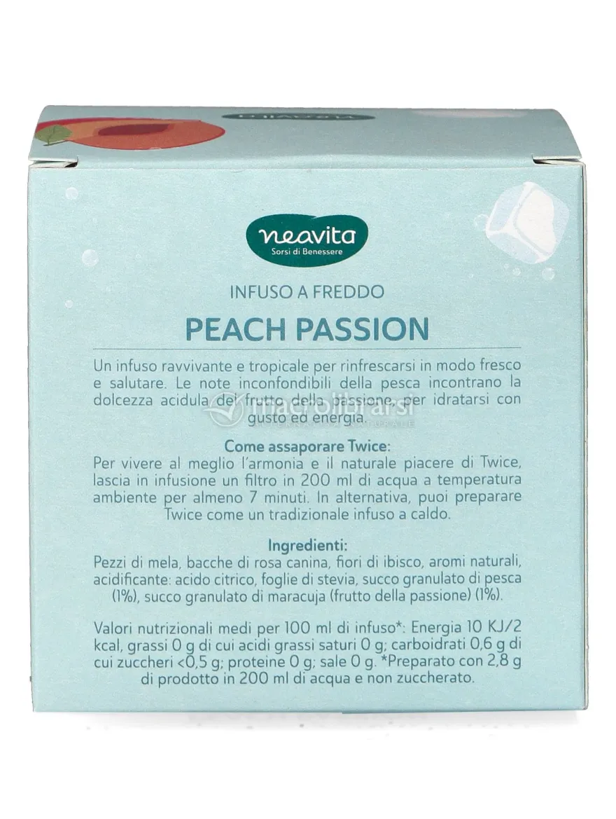 Infuso Peach Passion in Filtri "Twice Infusioni a Freddo" - 15 filtri - 42 g