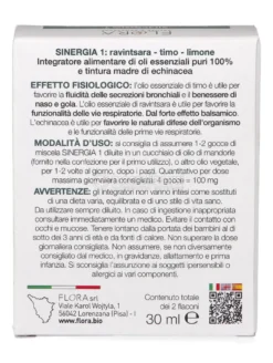 Integraflor - Sinergia 1: Miscela Ravintsara, Timo e Limone Bio + Olio di Mandorle Dolci Bio