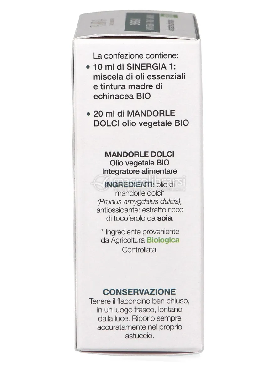 Integraflor - Sinergia 1: Miscela Ravintsara, Timo e Limone Bio + Olio di Mandorle Dolci Bio