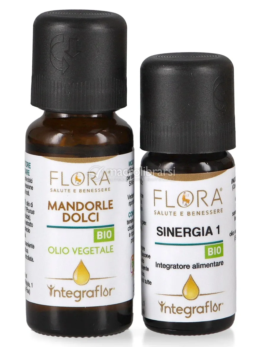 Integraflor - Sinergia 1: Miscela Ravintsara, Timo e Limone Bio + Olio di Mandorle Dolci Bio