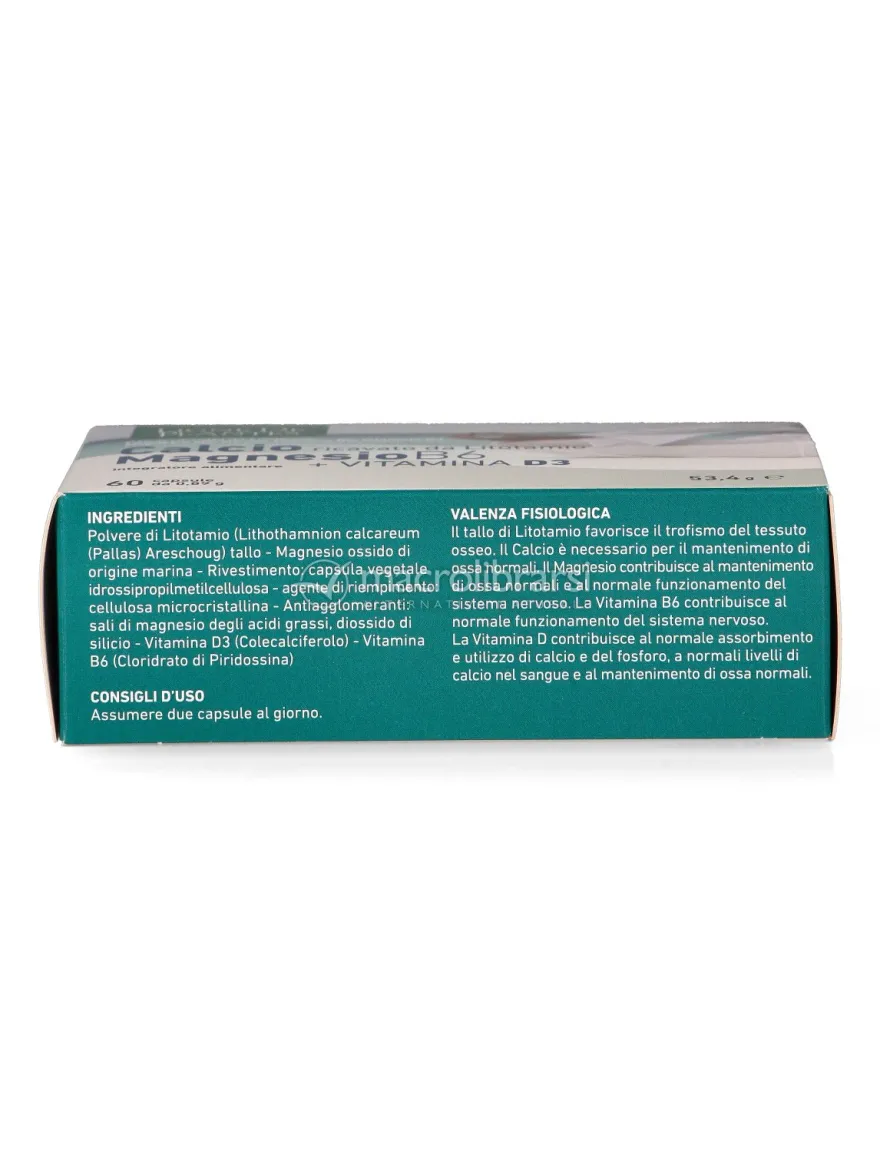Integratore di Calcio, Magnesio, Vitamina B6 + Vitamina D3 in Capsule