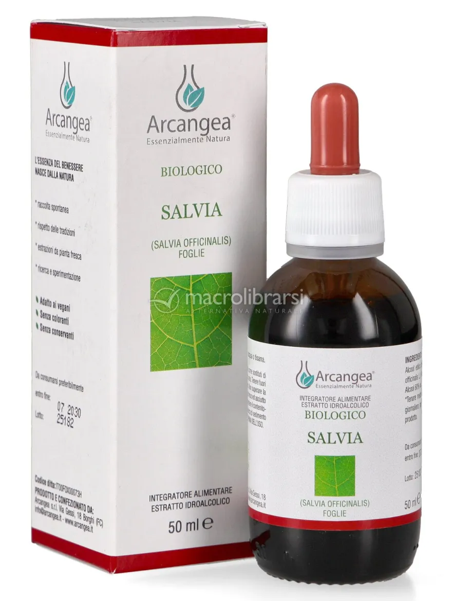 Integratore di Salvia Biologica - Soluzione Idroalcolica Foglie