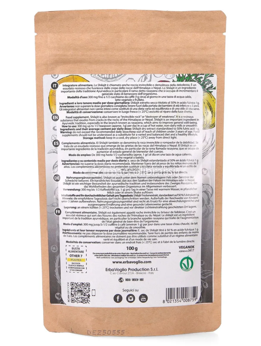 Integratore Shilajit Estratto Premium