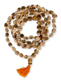 Japa Mala in Legno di Tulsi con Nappina