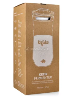 Kefir Fermenter - Kit per l'Autoproduzione del Kefir di Latte o d'Acqua - Bianco - 1,4 l