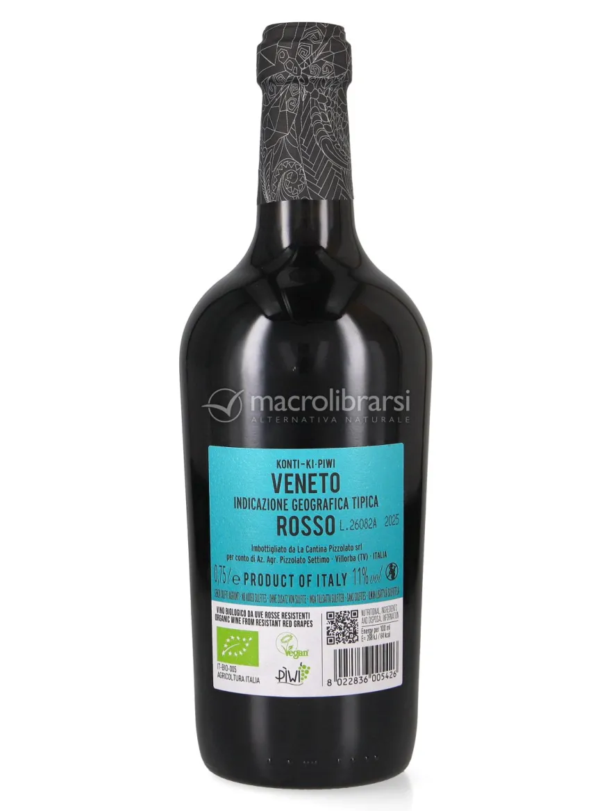 Konti-Ki Piwi Vino Rosso IGT Veneto senza Solfiti