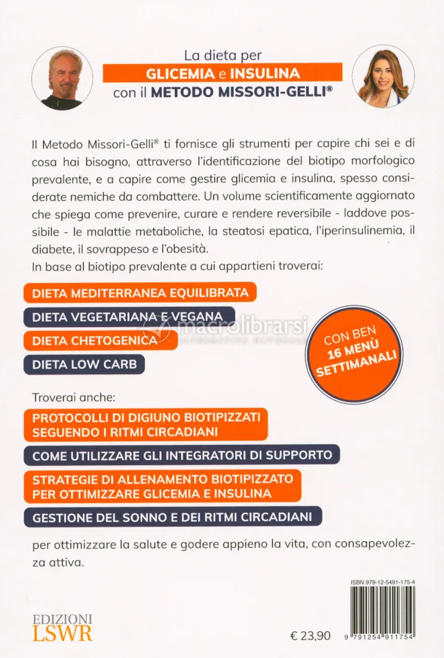 La Dieta per Glicemia e Insulina con il Metodo Missori-Gelli