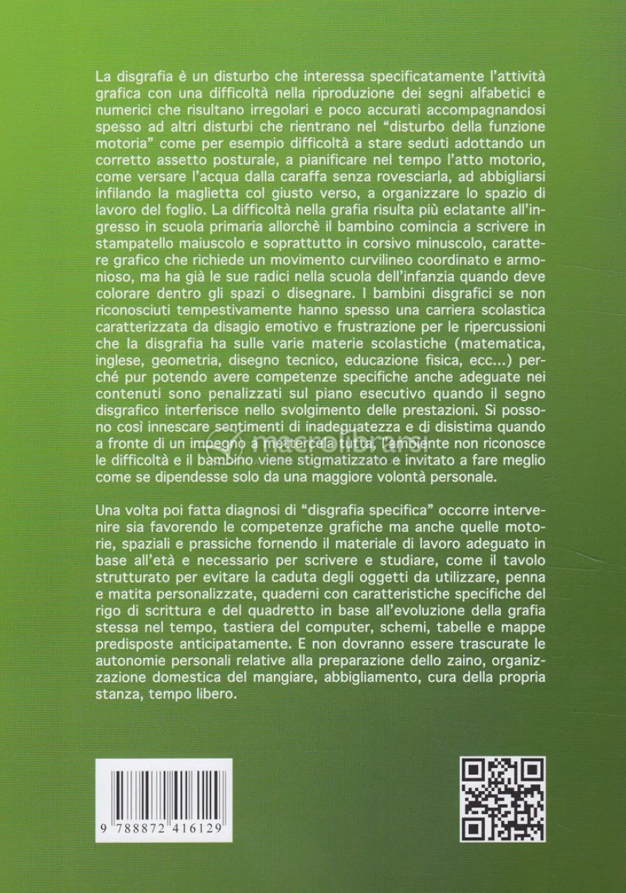 La Disgrafia in Età Evolutiva