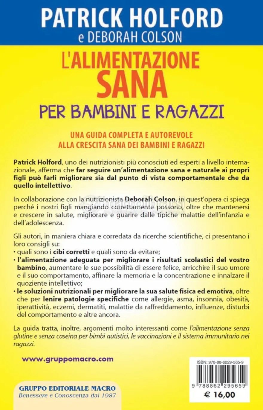 L'Alimentazione Sana per Bambini e Ragazzi