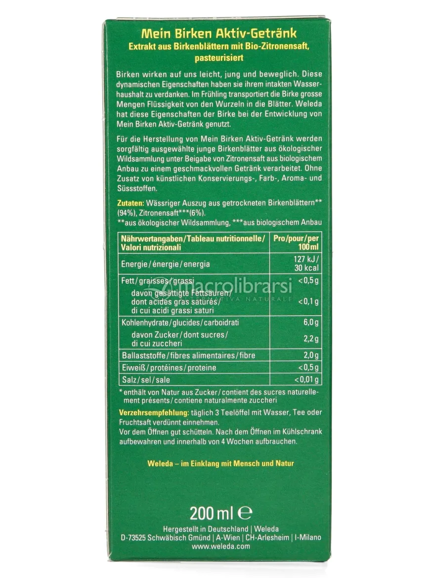 La Mia Bevanda Attiva Betulla - 200 ml