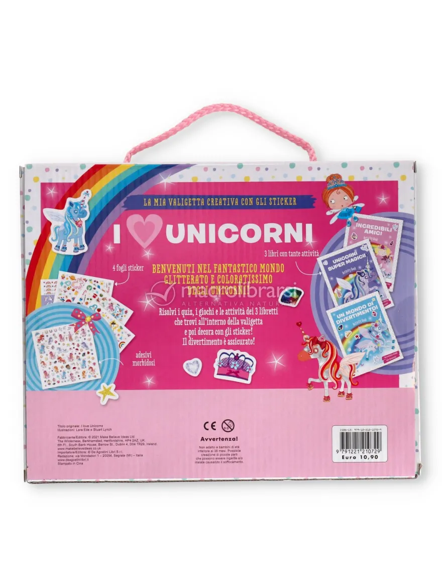 La Mia Valigetta Creativa con gli Sticker - Unicorni