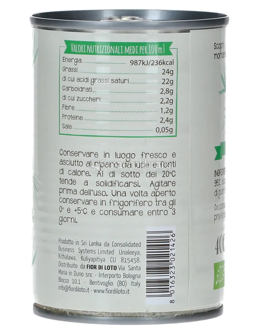 Latte di Cocco Bio - Ideale da Montare