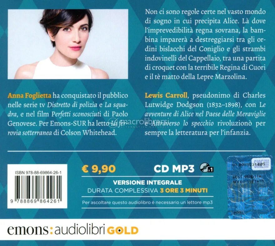 Le Avventure di Alice nel Paese delle Meraviglie - CD Mp3