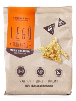 LEGÙ® Snack Senza Glutine - Triangoli di Legumi Curcuma e Pepe