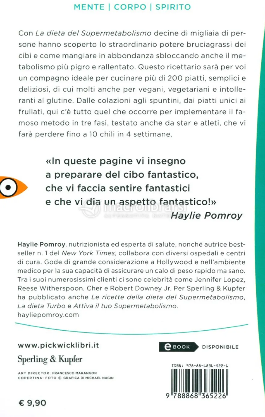 Le Ricette della Dieta del Super Metabolismo