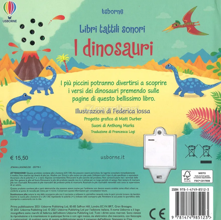 Libri Tattili Sonori - I Dinosauri