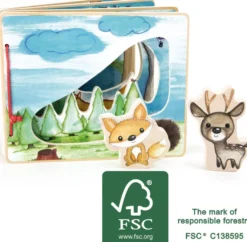 Libro Interattivo in Legno - Foresta