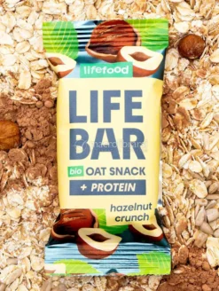 Lifebar Oat Snack Protein - Barretta Proteica e Biologica all'Avena con Nocciole