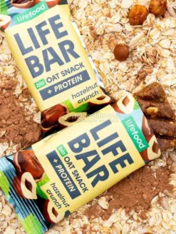 Lifebar Oat Snack Protein - Barretta Proteica e Biologica all'Avena con Nocciole