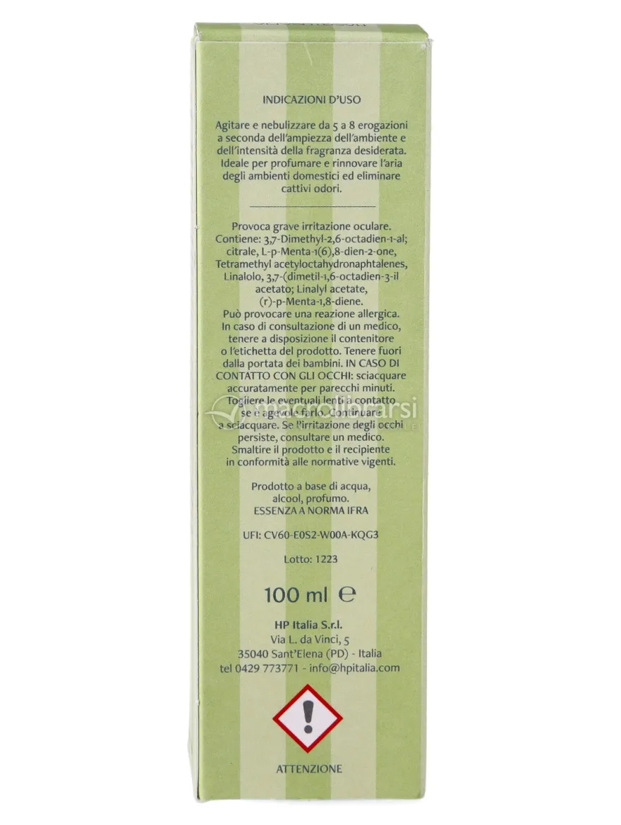 Lime e Foglie di Menta - Spray Ambiente "Energia"