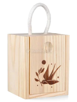 Little Box Legno Serenity - Candela Profumata a Base di Cera di Soia - Mela & Spezie