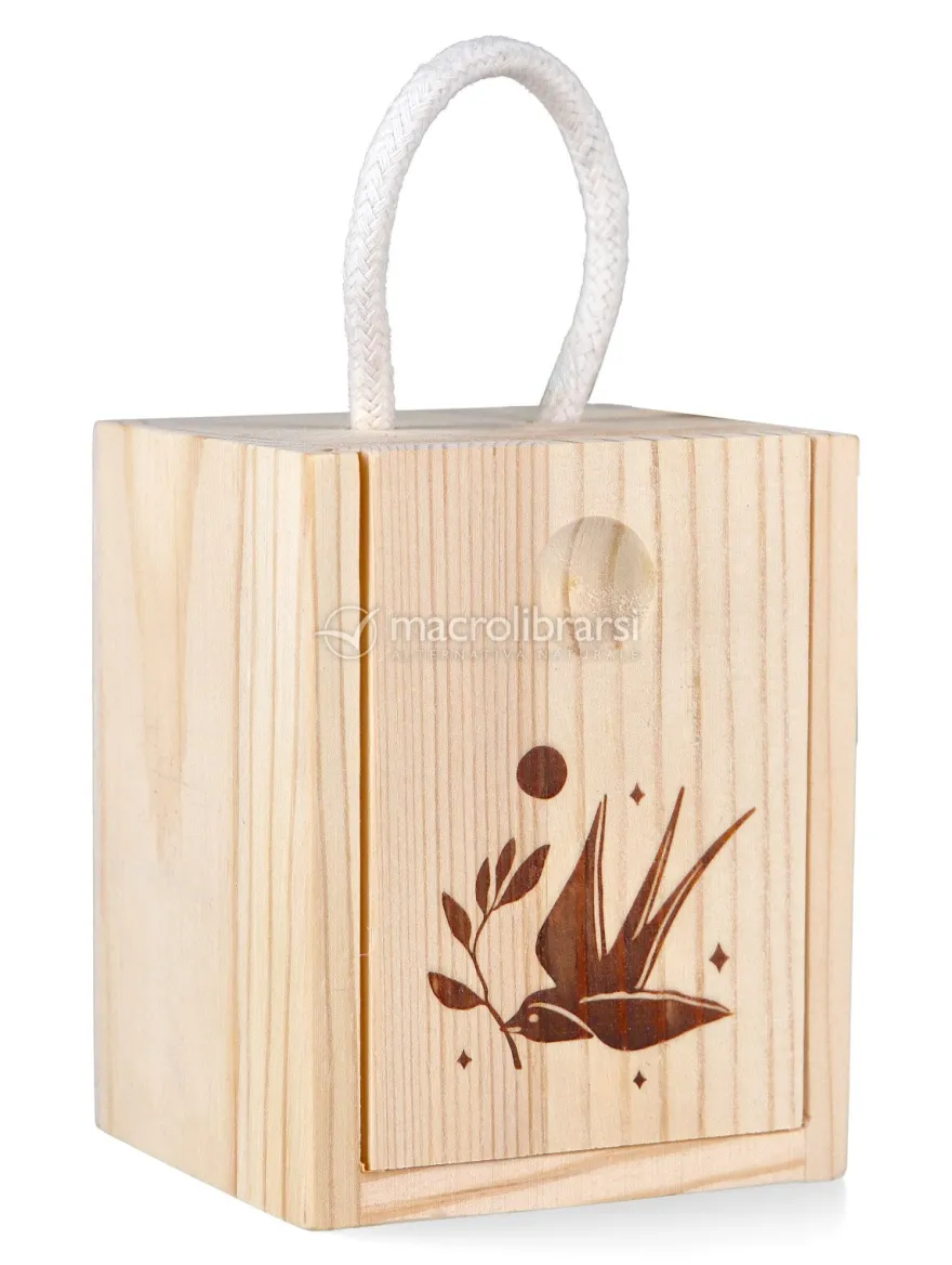 Little Box Legno Serenity - Candela Profumata a Base di Cera di Soia - Mela & Spezie