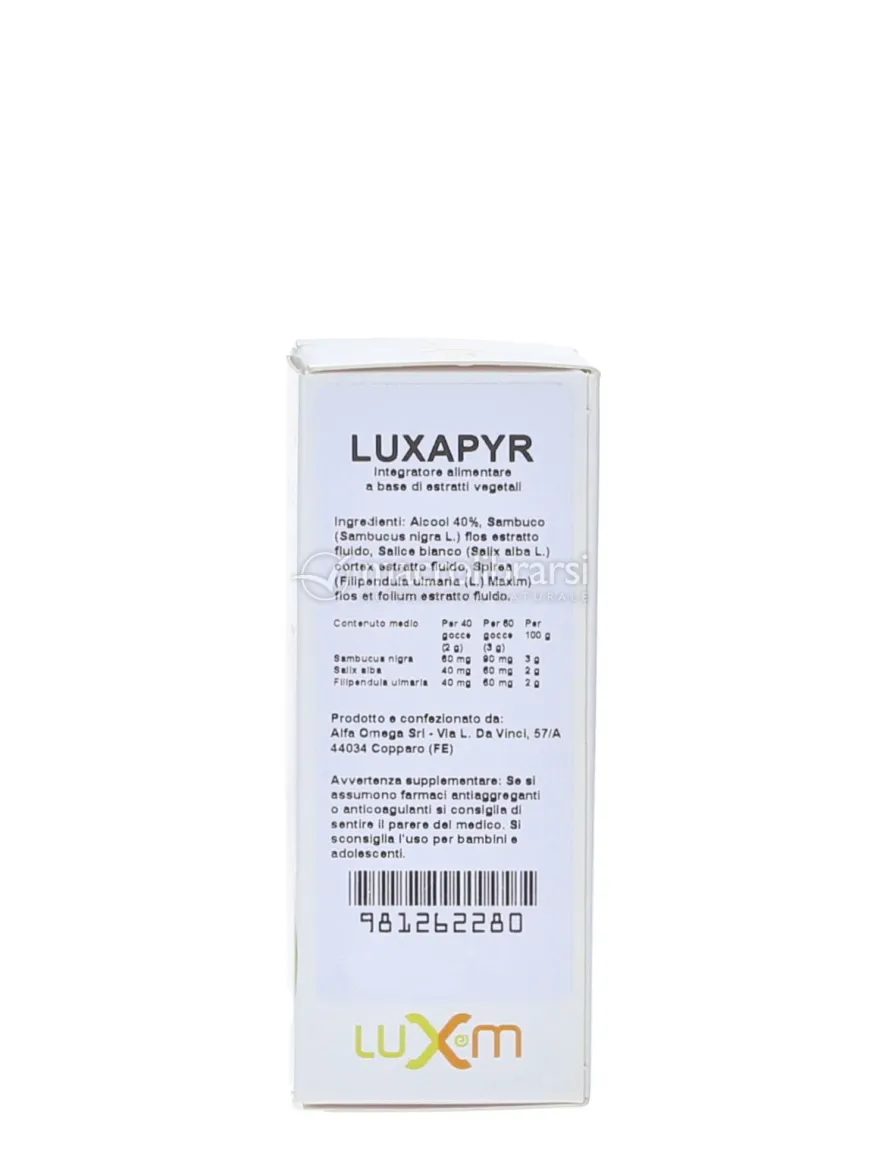 Luxapyr Gocce - Integratore di Sambuco, Salice e Spirea