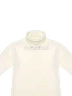 Maglia a Collo Alto in Lana Merino e Seta - Ecru - Taglia 92/98