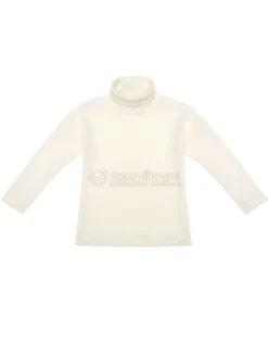 Maglia a Collo Alto in Lana Merino e Seta - Ecru - Taglia 92/98