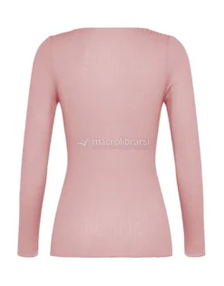 Maglia Scollo a Barchetta in Tencel™ e Cashmere a Manica Lunga - Cipria - Taglia S/M